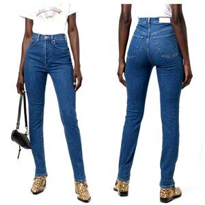 RE/DONE 90's Ultra High Rise Button Fly Skinny Jeans